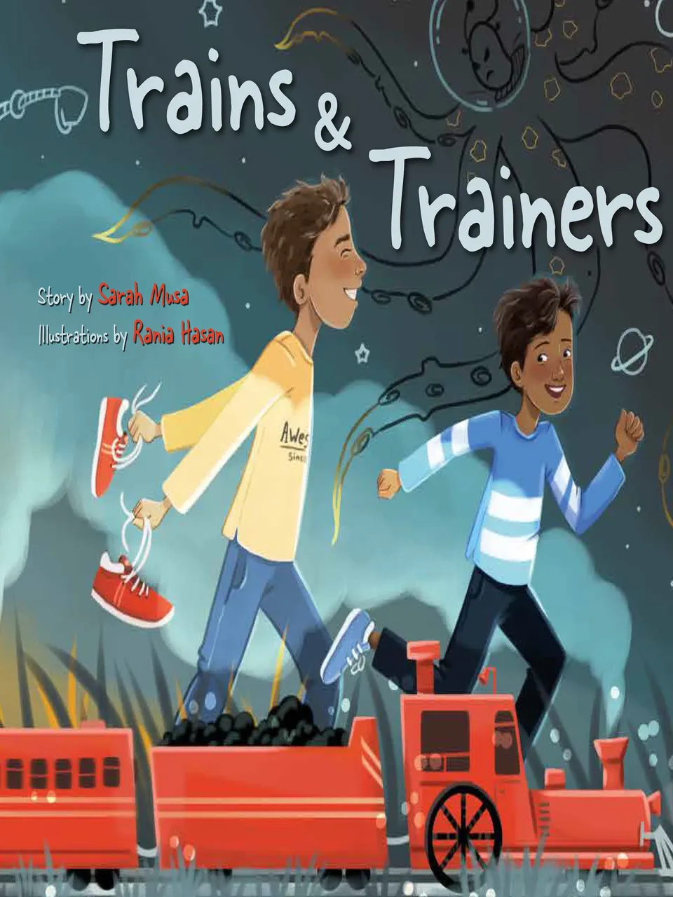 Cover of Trains & Trainers, a picture book by Sarah Musa